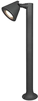 meineWunschleuchte Außensockelleuchte mit schwenkbarem Spot, Aluminium Anthrazit, Höhe 60cm