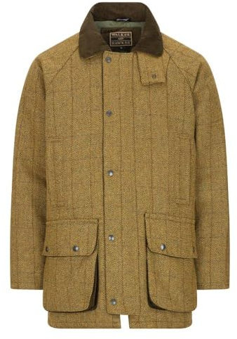 WALKER AND HAWKES Herren Country-Jacke aus Tweed - für die Jagd geeignet - Helles Salbeigrün - Größe 2XL (48-50)