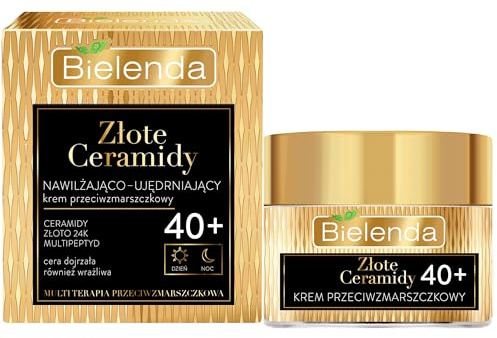 Bielenda Gold Ceramide Creme spendet Feuchtigkeit strafft 40+