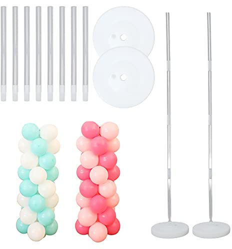 2 Set Supporti per Colonna a Palloncino Supporto per Colonna a Palloncino Regolabile 47,2 '' per Partito Nozze Incontro di Laurea