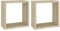 vidaXL Étagères Cube Murales 2 pcs, Supports Suspendus, Tablettes Flottantes, Meubles de Salon Salle de Séjour Maison Intérieur, Chêne Sonoma