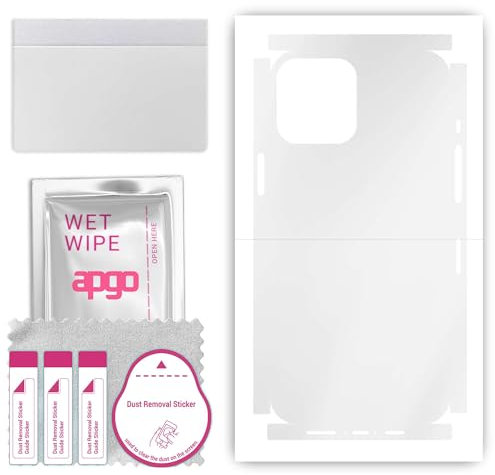 apgo Rückseite + Seiten Schutzfolie, kompatibel mit Apple iPhone 12 Pro Max, Hinten Hydrogel-Displayschutzfolie mit Positionierhilfe, Vollabdeckung, Kratzfest