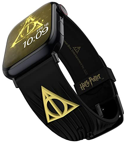 Harry Potter – Deathly Hallows 3D Smartwatch Armband - Offiziell lizenziert, kompatibel mit jeder Größe und Serie der Apple Watch (Uhr Nicht enthalten)