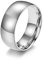 Ehering 54, Herrenring Edelstahl Silber 8MM Innen- und Außenbogen Modeschmuck Jubiläumsgeschenk für Sie
