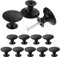 TsunNee 24pc Vintage Drawer Knobs, Antique Kitchen Cupboard Handles, 30mm Round Furniture Door Knobs in Black