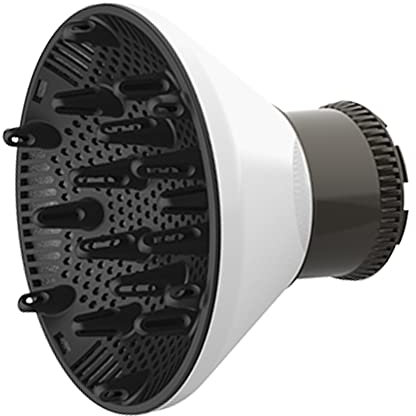 Universal Hair Diffuser Adaptable Hair Dryer Attachment for Blow Dryer Nozzles from 1.7 to 2.2 inch Diameter (White)
