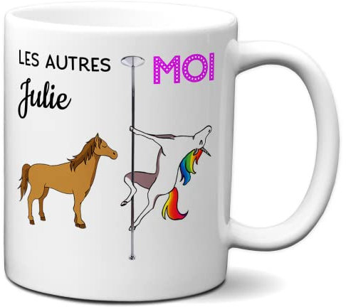 Tasse-Mug Meilleure Julie Prénom Licorne - Idée Cadeau Humour Original Anniversaire