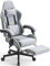 Dowinx Gaming Chair for Adults, Computer Chairs with Footrest, Ergonomic PC Chair with Massage, Office Chair with Armrests, Up to 150Kg