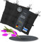 LILENO HOME 2er Set Stuhlkissen 33 Schwarz (40x40x6 cm) - Sitzkissen für Garten, Küche oder Esszimmer - UV-beständige Indoor u. Outdoor Stuhlauflage als Stuhl-Kissen (Linda FUM)