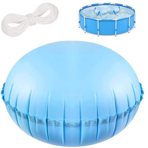 TECHEEL Cojín de aire para piscina de invierno, cojín de piscina, redondo, cojín de aire de invierno, 120 cm de diámetro, para cubierta de piscina resistente al invierno, cojín hinchable