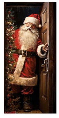 Weihnachten Tür Abdeckung Dekoration,Weihnachts Veranda Hängen Banner,Weihnachtsmann Schneemann Tür Abdeckung,Fotografie Hintergrund, Haus Haustür Veranda Weihnachten Deko