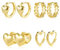Ohrringe Gold Creolen Herz Set, ALEXCRAFT 4 Paar Multipack 14K Vergoldet Ohrringe Set Kleine Herz Creolen Damen Frauen Silber 925 Creolen Ketten Huggie Kreolen Creolen Herzform Ohrringe Gold Set
