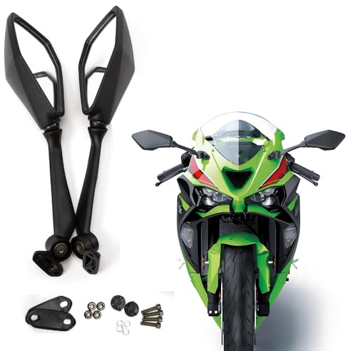Motorradspiegel Rückspiegel Motorrad Seitenspiegel Passend für N-inja 300 Ex300 N-inja 400 N-inja 250sl ZX-6R ZX636 ZX6R 2018-2023