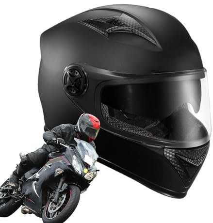Aizuoni Klapphelm Motorrad Herren, Motorradhelm Damen, Roller Helm Herren, Helm Motorrad, Integralhelme Wind-Sonnenschutz Doppelvisier, Warme Schützende Elektrische Motorradhelm, Leichte Kopfbedeckung