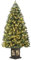 Weihnachtsbaum 145cm Weihnachtsbaum Künstlich mit 300 Beleuchtung, 8 Modus Warmweiß Vorbeleuchteter Weihnachtsbaum mit Retro Beleuchteter Topf Weihnachten Deko für Familientreffen, Büro und Flure