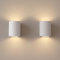 Clevich LED Wandleuchte Innen 4W, 10cm Weiß Gipsleuchte Modernes Design Wandlampe LED Licht Up und Down Wandlicht Spotlicht für Badezimmer, Wohnzimmer, Schlafzimmer, Flur [Energieklasse D] (2 Stücke)
