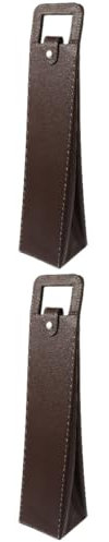 Hoement 2pièces à Cuir Réutilisable Tote Bag Élégant pour Bouteille Poignées Pratique pour Et Événements