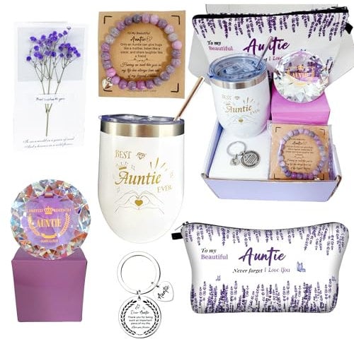 Auntie Gifts, Birthday Gifts for Auntie, Best Auntie Gifts, Aunty Gift, Gifts for Auntie,Mothers Day Gifts for Auntie, Christmas Aunt Gifts, Presents for Auntie Purple