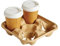 TELEVASO 65 uds - Portavasos de Fibra de Papel, portavasos ecológicos - portavasos Capacidad para 4 Vasos - Biodegradables y reciclables - Resistentes y aislantes al Calor