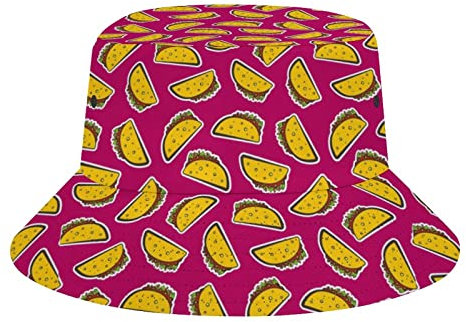 Sombrero De Playa Tacos Sombrero De Sombrilla De Verano Unisex Gorra De Playa Portátil Sombrero De Cubo para Hombre Verano Playa