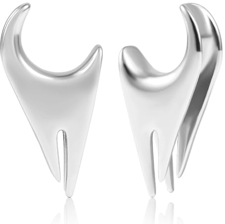 DOEARKO Flesh Tunnel Dilatatore per Orecchio in Acciaio Inossidabile Double Flared Tunnel Ear Tunnel Expanders Stretchers per Uomini e Donne, da 8 mm a 16 mm (Argentato, 10mm)