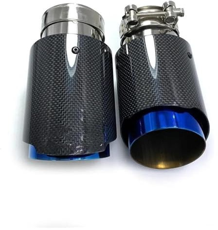 LADPZJNW Auto Auspuffblende Für CX-4 E71 E46 E60 E90 Rohr Glänzend Plain Auspuffendrohr 1 Stück Schalldämpferrohr Einzelauto-Auspuffspitze Blau