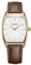 BURKER Damenuhr Grace, Oval Damen Armbanduhr Lederarmband Edelstahl Analog Quarz 3-ATM Wasserdicht - 25 mm - Gold Braun Leder
