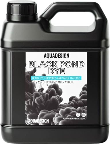 AquaDesign BLACK Liquid Pond Dye 1000ML For Ponds And Water Features TREATS 5,000L