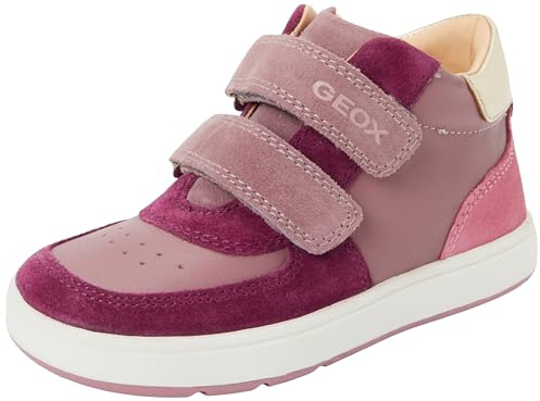 Geox Baby B Biglia Girl First Steps Rose, Smoke/Dk Purple, 19 EU