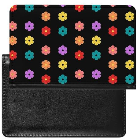 NYKVTG Reisepasshülle Bunte Blume Reisepass Tasche Reise Gadget Impfpass Hülle Für Damen Herren