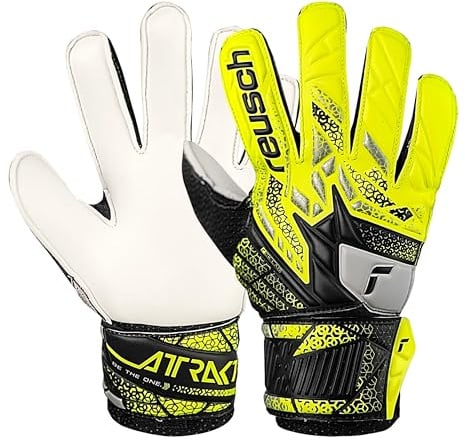 Reusch Attrakt - Guanti da portiere per principianti, traspiranti, flessibili e durevoli, per superfici dure, unisex per adulti