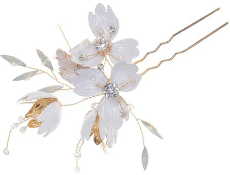 FOMIYES Decorative Bobby Pin Marinade Accessories Sunshade Visor Accessories Straw Simple Headband Fin Decoration Small Head Decoration Tweezers Holed Necklace Duo Metal Rhinestone