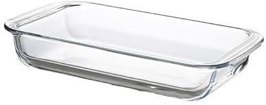 Auflaufform aus Kratzfestem Glasauflaufform, Ofen, Mikrowelle, spezielle Utensilien, Haushaltsfischerei, Saft, Meeresfrüchte-Teller, Dampfplatte, rechteckige Platte für die Zubereitung von Lasagne(1L)
