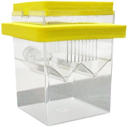 FashionCha Fisch Aufzuchtbox für Garnelen und Fischei, Gelb