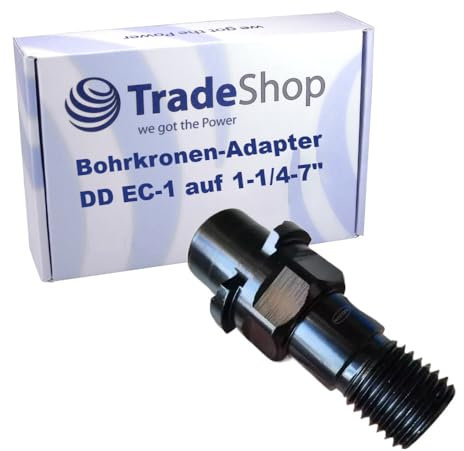 Trade-Shop Adaptador de brocas DD EC-1 a brocas de diamante de 1-1/4-7 pulgadas compatible con Hilti DD-30, DD 30-W, DD30