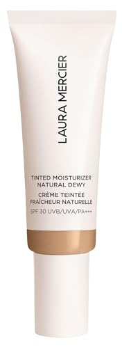 Laura Mercier Tinted Moisturiser Natural Dewy - LSF 30: 24 Std.+ Feuchtigkeit, langanhaltend, leichte bis mittlere, aufbaubare Deckkraft, taufrisches Finish, verbessert Hautton und -textur, Hauttönung