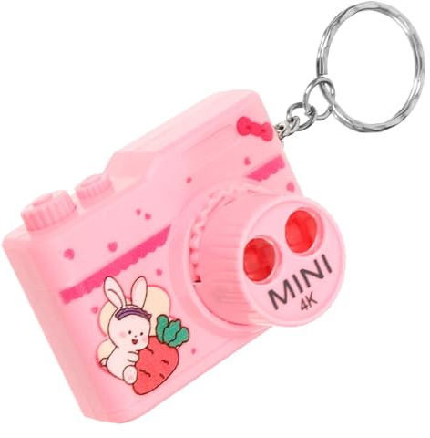 Hohopeti Creative Camera Projector Keychain for Plastic Metal Cute Cartoon Pendant for Bags Backpacks School Bag Accessories Gift for Boys