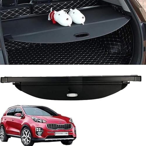 WeiYH Auto-Versenkbare Kofferraum-Ablage Für Kia Sportage 2016-2021, Hintere Kofferraum Hutablage Schattenschutz PrivatsphäRe Vorhang