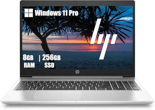 HP ProBook 450 G7 Business Laptop, 15,6 pollici FHD (1920 x 1080), Intel Core i5-10210U, 8 GB RAM, SSD da 256 GB, tastiera giapponese QWERTY, Windows 11 Pro (ricondizionato)