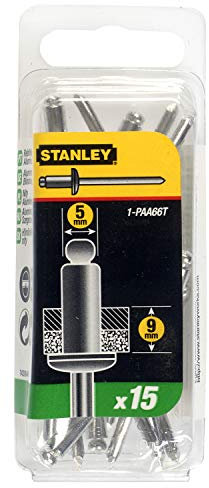 Stanley 1-PAA66T Rivet en Alu 5 mm x 9,5 Boîte 15 pièces