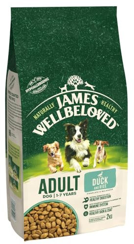 James Wellbeloved Adult Duck & Rice 2 kg Bag, Hypoallergenic Dry Dog Food