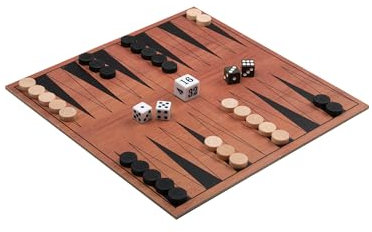 Philos 1138 - Backgammon-Set, klappbares Spielbrett, Reisespiel