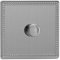 Varilight V-Pro Screwless Jubilee Brushed Steel 1 Gang LED Trailing Edge Dimmer Switch 1 or 2 Way