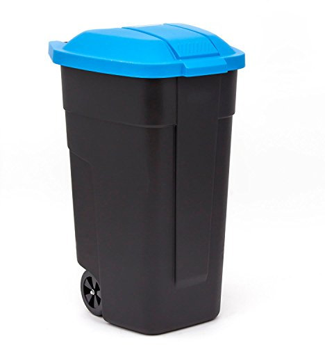CURVER Wheelie Bin with Wheels 110 L Black/Blue
