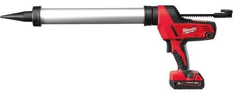 Milwaukee C18PCG/600A-201B 18v Caulk Gun Kit 600ml Tube with M18 2Ah battery, charger and bag