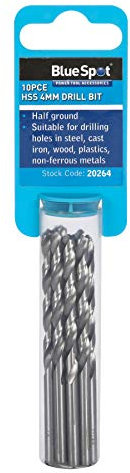 Bluespot 20264 10pce 4mm HSS Drill Set