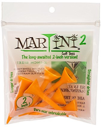 Martini 2 Golf Tees - 2 Inch - Virtually Unbreakable
