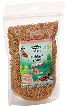 Dehner Aqua Teichfischsnack, Fischfutter Schildkrötensnack proteinreich, Gammarus, 110 g