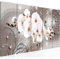 Runa Art Wandbild XXL Blumen Orchidee Wohnzimmer Schlafzimmer 200 x 80 cm Beige Braun 5 Teilig - Made in Germany - 006255b