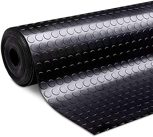 Floordirekt | Revêtement de Sol en Caoutchouc à Picots - Rouleau en Caoutchouc - Vendu au Mètre - Idéal pour Cave, Garage, Atelier et Industrie | Épaisseur : 3 mm, Picots, 100 x 80 cm